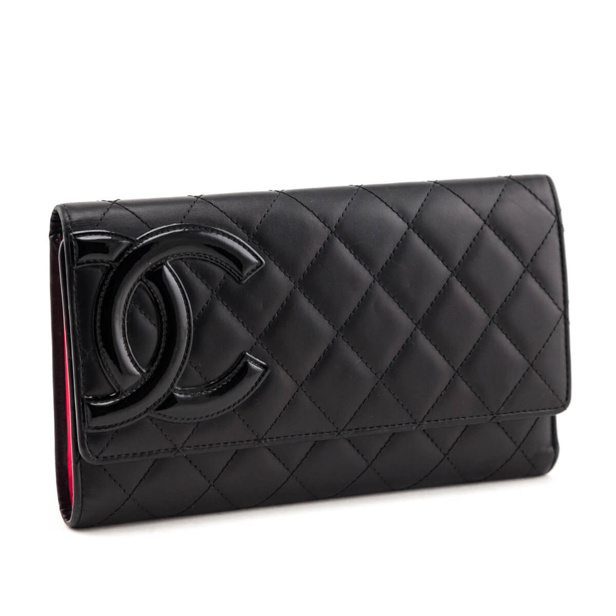 Chanel Black Quilted Calfskin Cambon Tri-Fold Wallet - Love that Bag etc - Preowned Authentic Designer Handbags & Preloved Fashions