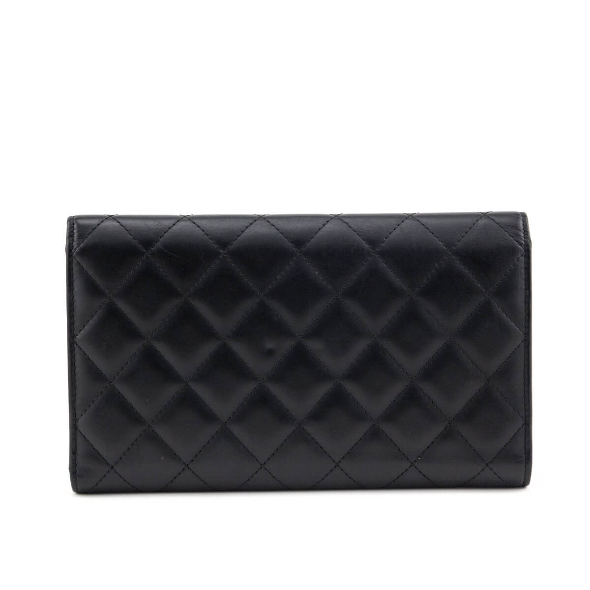 Chanel Black Quilted Calfskin Cambon Tri-Fold Wallet - Love that Bag etc - Preowned Authentic Designer Handbags & Preloved Fashions