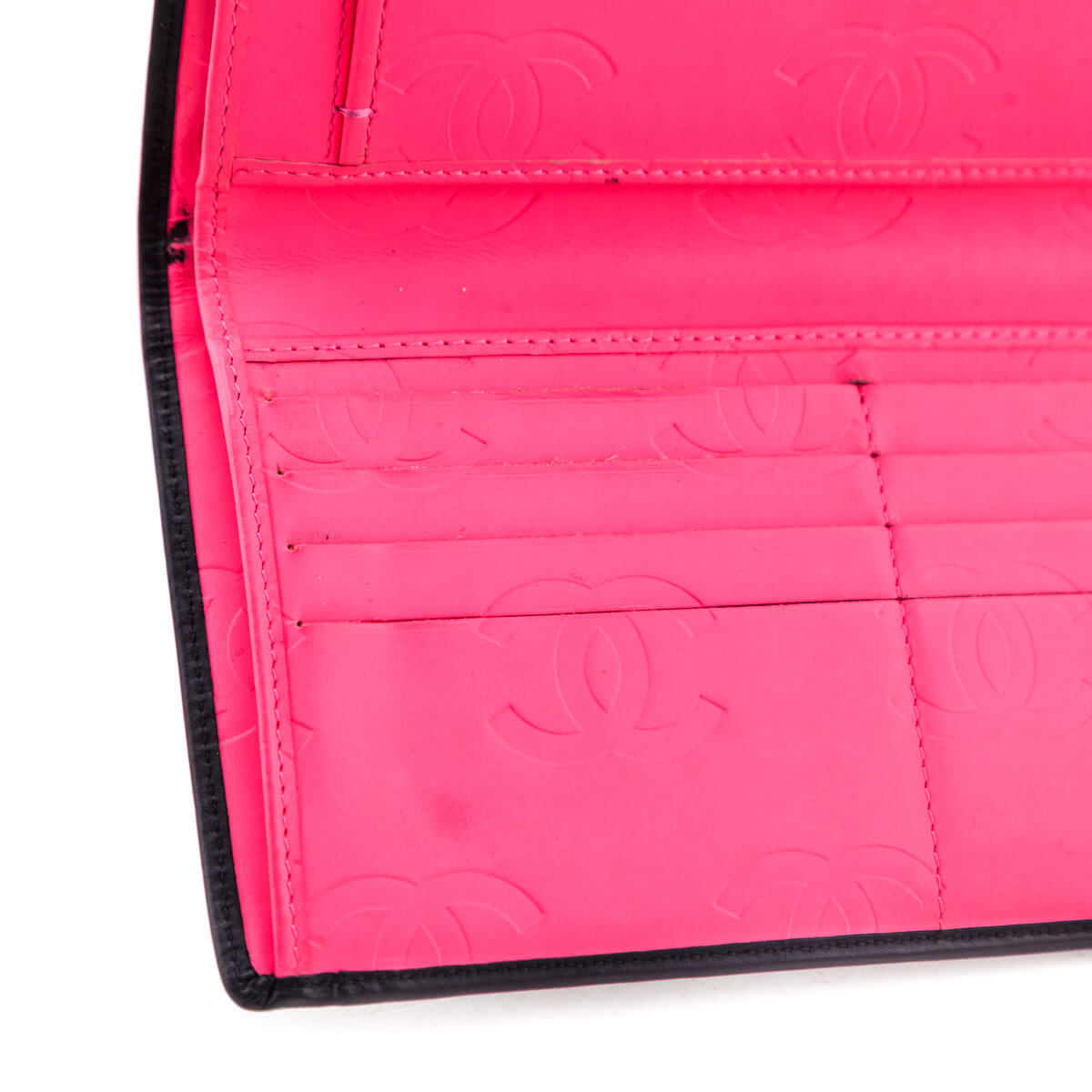 Chanel Black Quilted Calfskin Cambon Tri-Fold Wallet