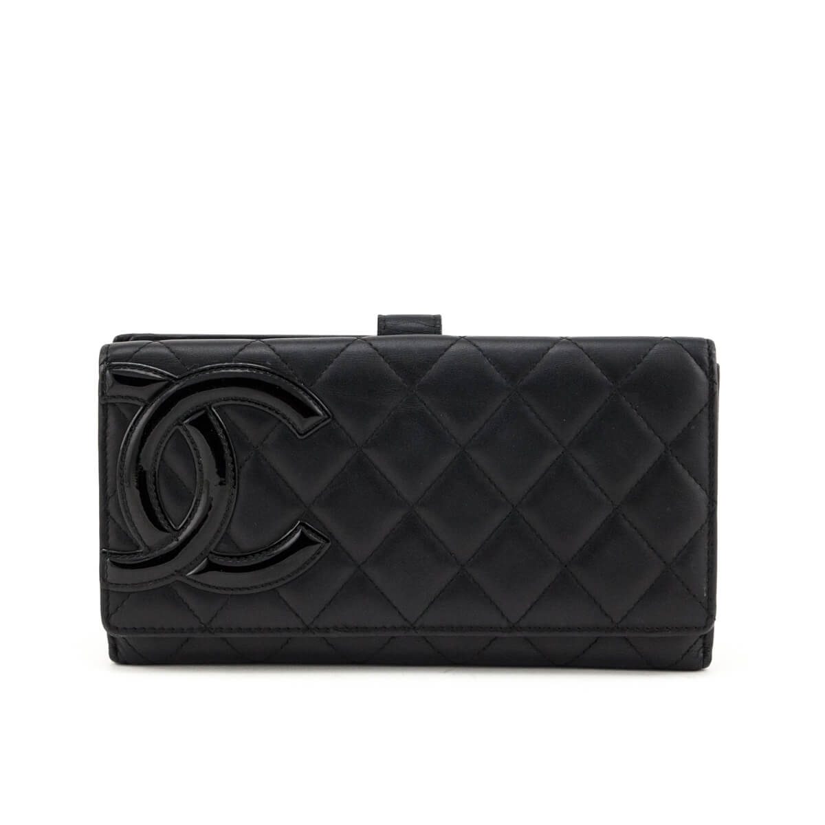 Chanel Black Quilted Calfskin Ligne Cambon Continental Wallet - Love that Bag etc - Preowned Authentic Designer Handbags & Preloved Fashions