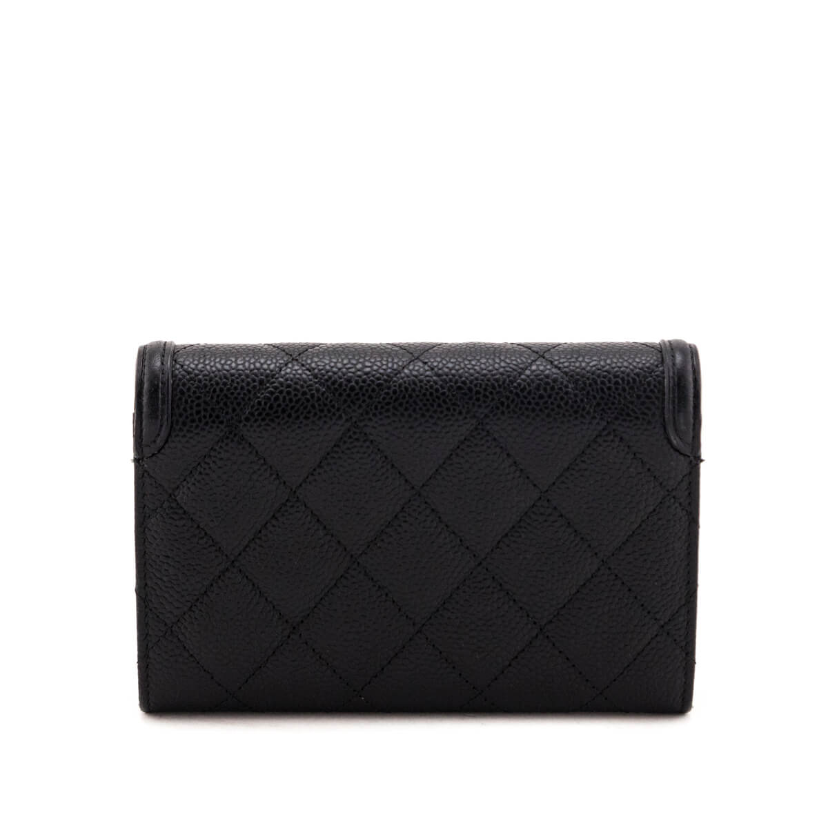 Chanel Black Quilted Caviar Filigree Flap Wallet - Love that Bag etc - Preowned Authentic Designer Handbags & Preloved Fashions