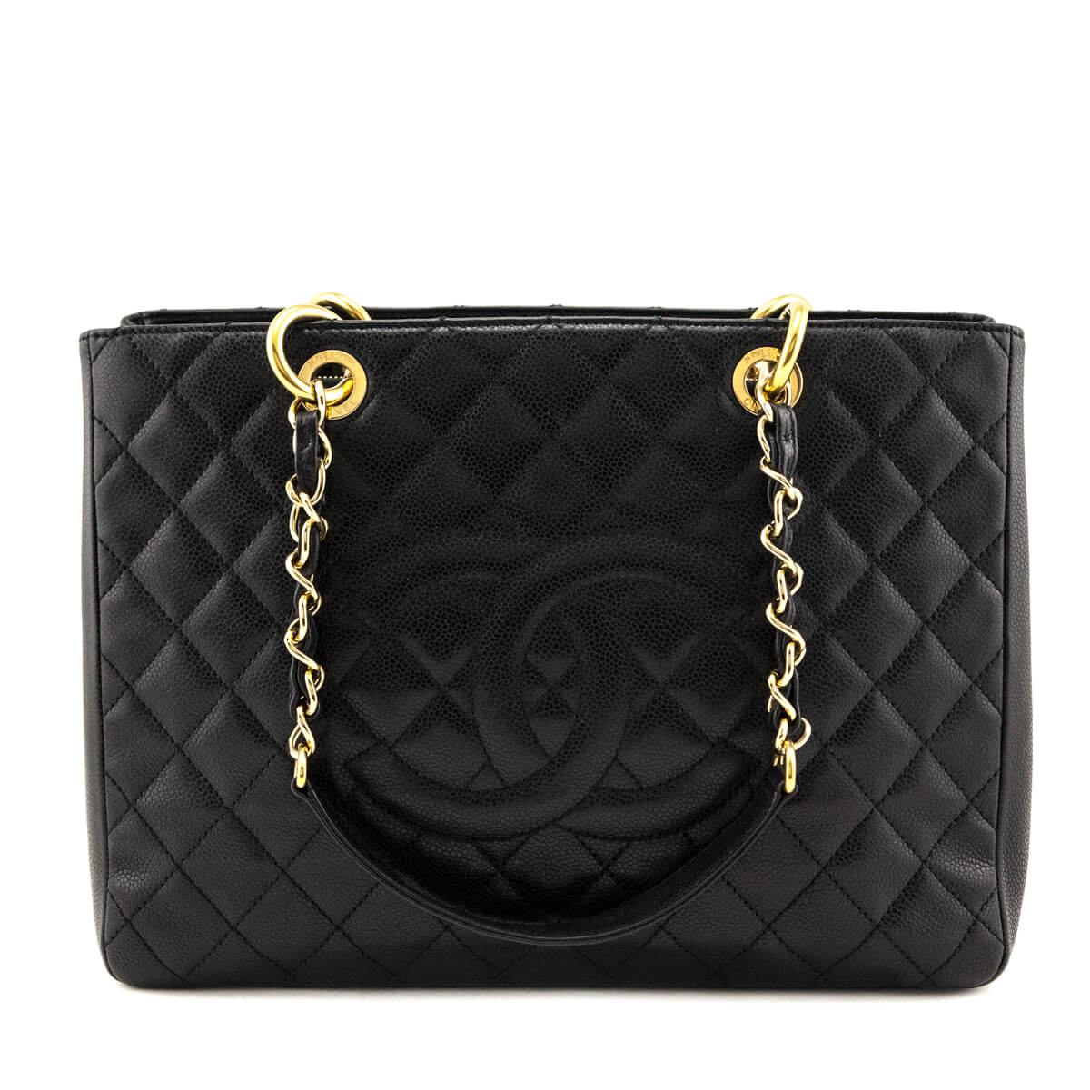 Chanel Black Quilted Caviar Grand Shopping Tote - Love that Bag etc - Preowned Authentic Designer Handbags & Preloved Fashions