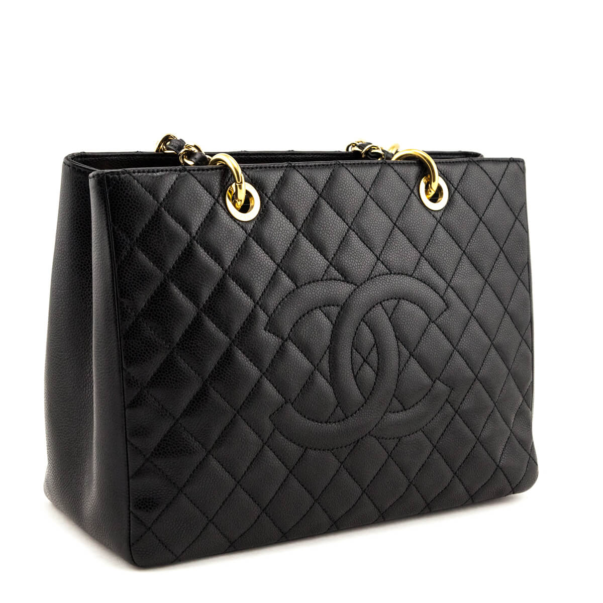 Chanel Black Quilted Caviar Grand Shopping Tote - Love that Bag etc - Preowned Authentic Designer Handbags & Preloved Fashions