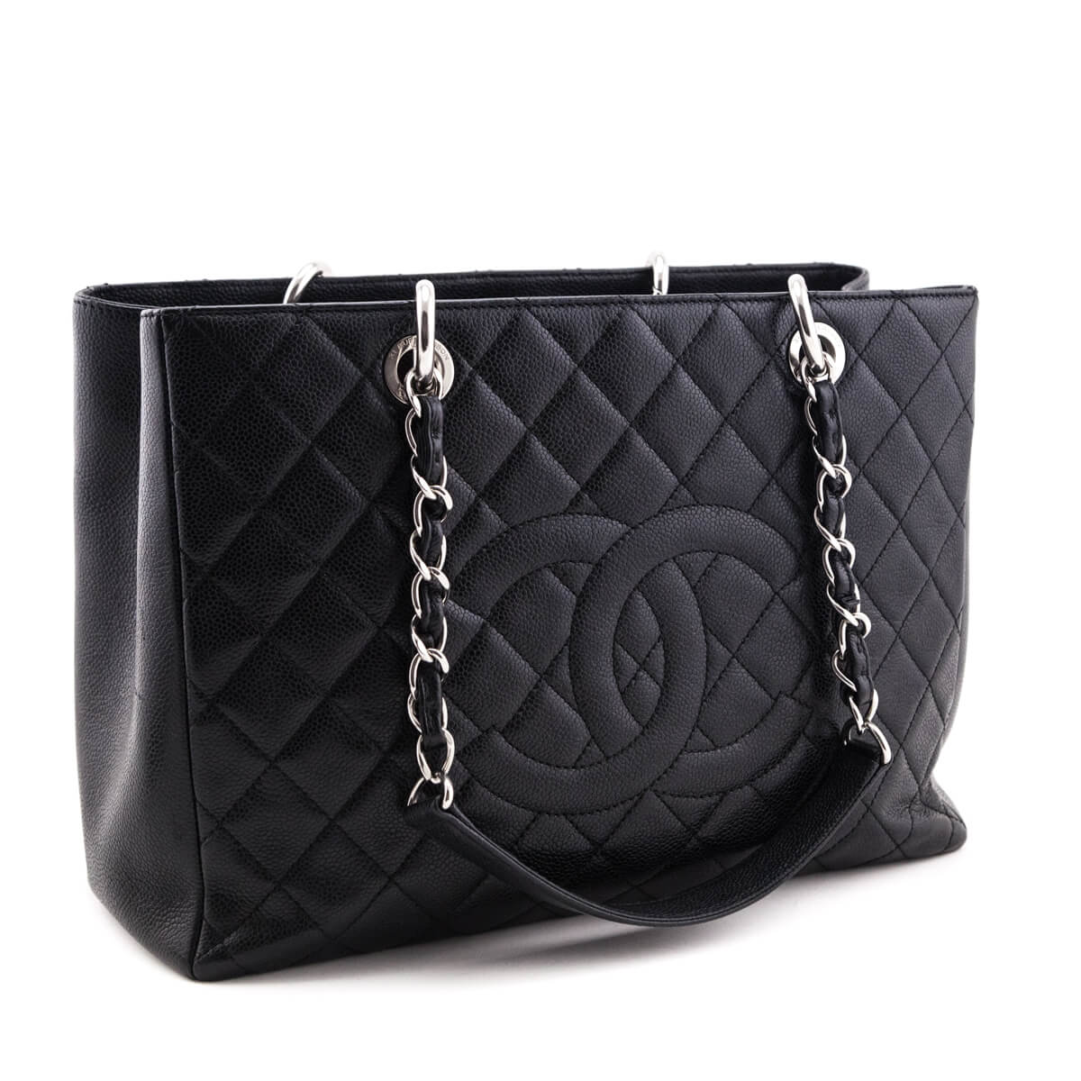 Chanel Black Quilted Caviar Grand Shopping Tote - Love that Bag etc - Preowned Authentic Designer Handbags & Preloved Fashions