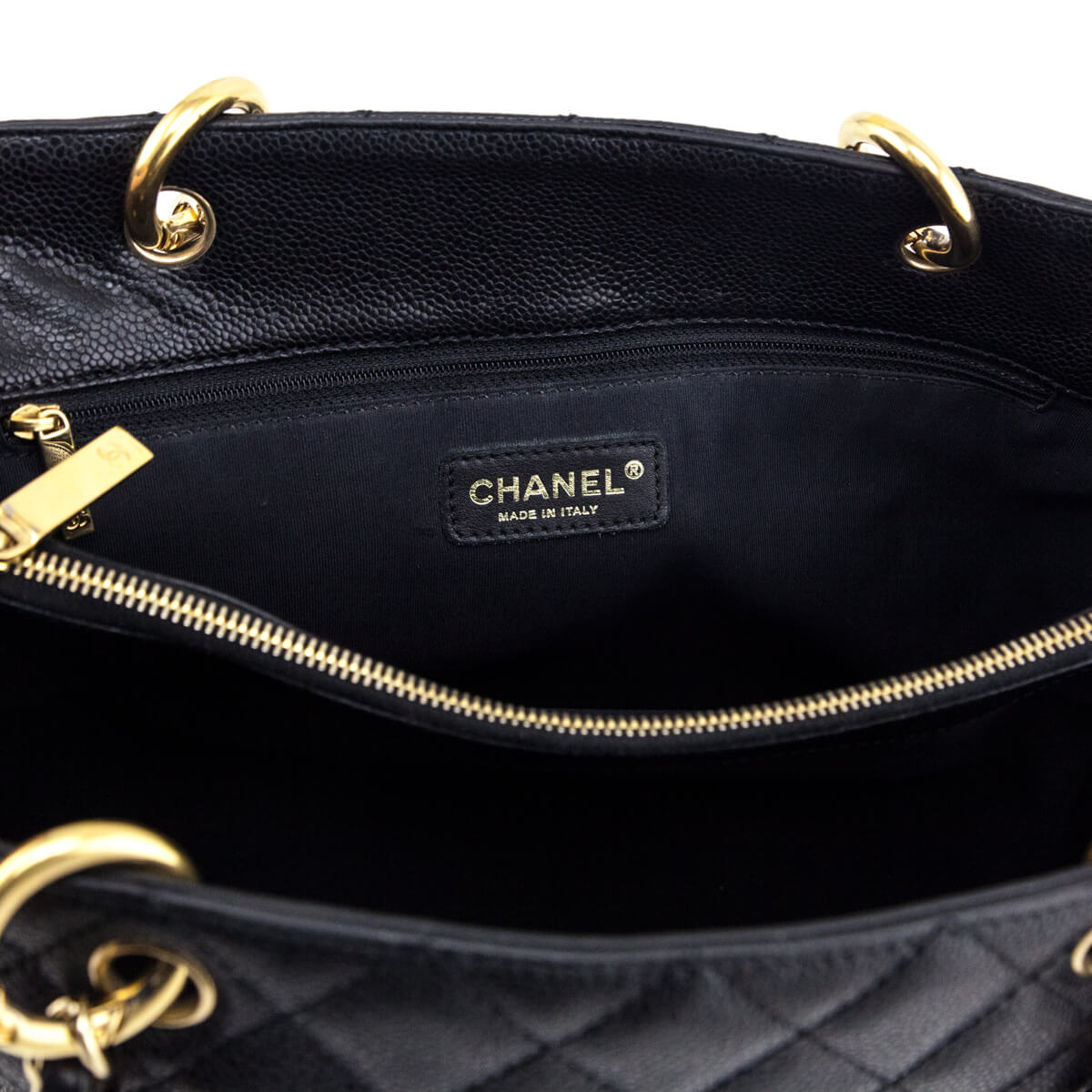 Chanel Black Quilted Caviar Grand Shopping Tote - Love that Bag etc - Preowned Authentic Designer Handbags & Preloved Fashions
