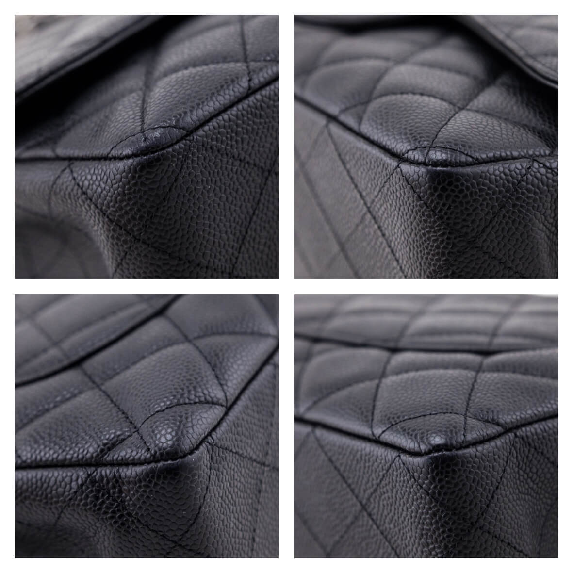 Chanel Black Quilted Caviar Jumbo Classic Single Flap Bag