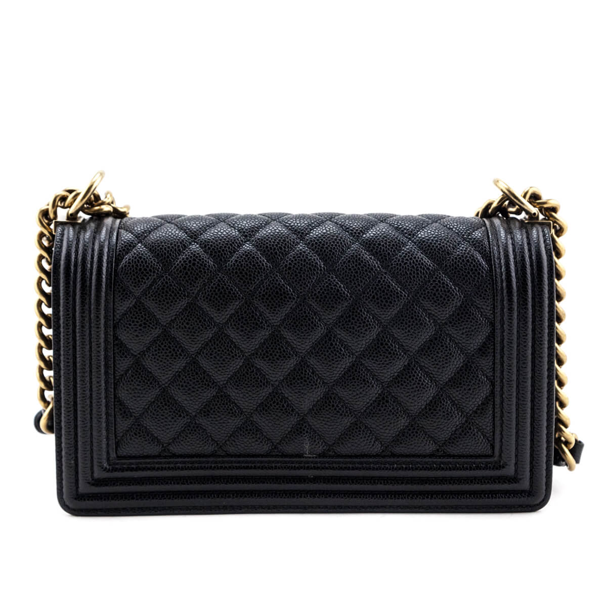 Chanel Black Quilted Caviar Medium Boy Flap Bag - Love that Bag etc - Preowned Authentic Designer Handbags & Preloved Fashions