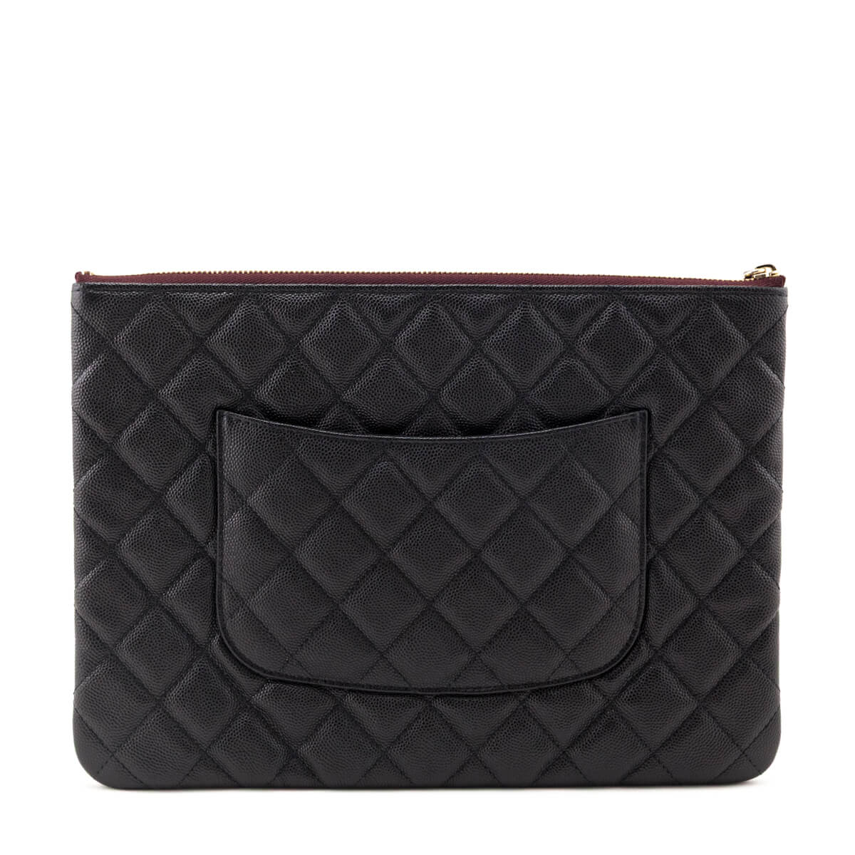 Chanel Black Quilted Caviar Medium O Case - Love that Bag etc - Preowned Authentic Designer Handbags & Preloved Fashions