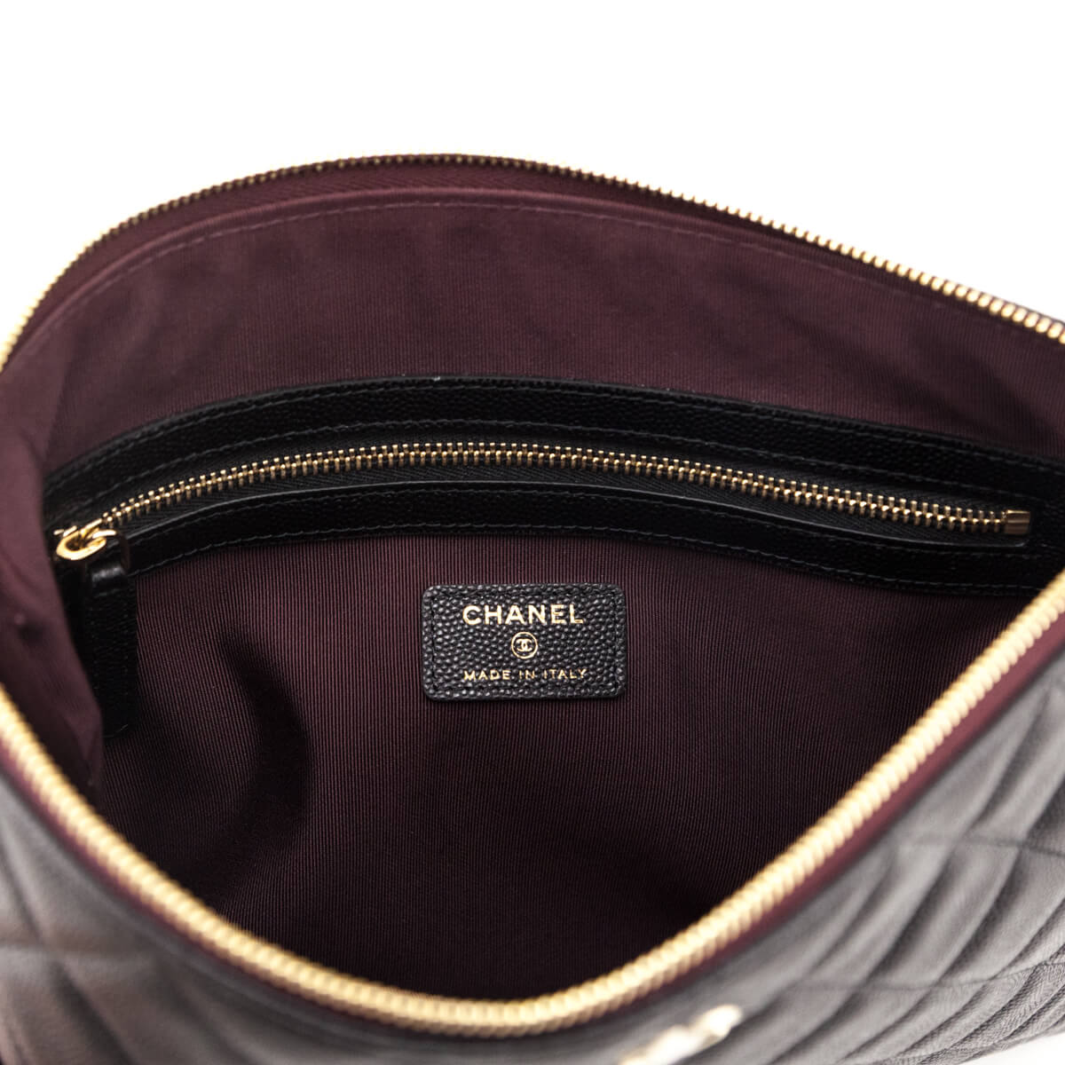 Chanel Black Quilted Caviar Medium O Case - Love that Bag etc - Preowned Authentic Designer Handbags & Preloved Fashions