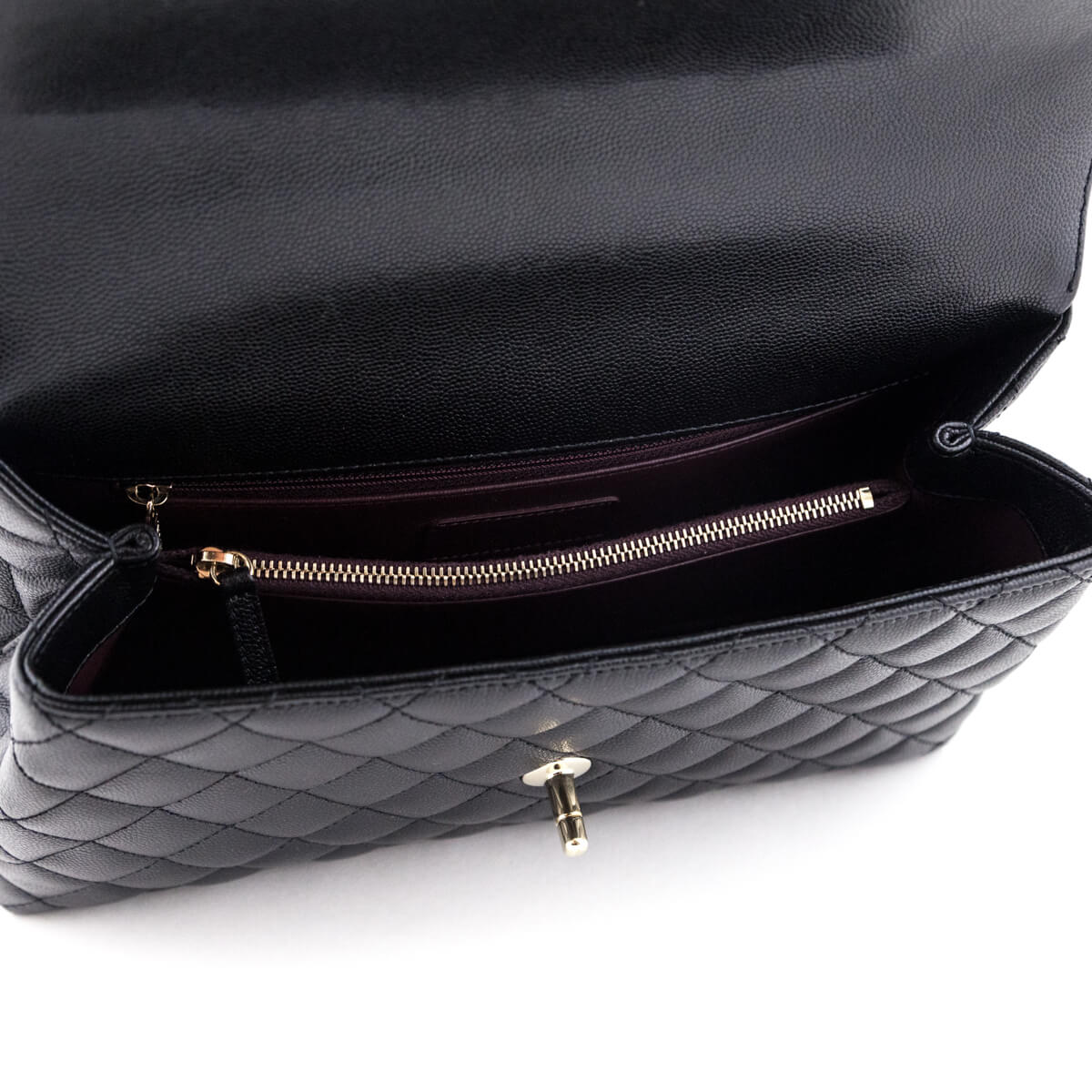 Chanel Black Quilted Caviar Small Coco Handle Flap Bag - Love that Bag etc - Preowned Authentic Designer Handbags & Preloved Fashions