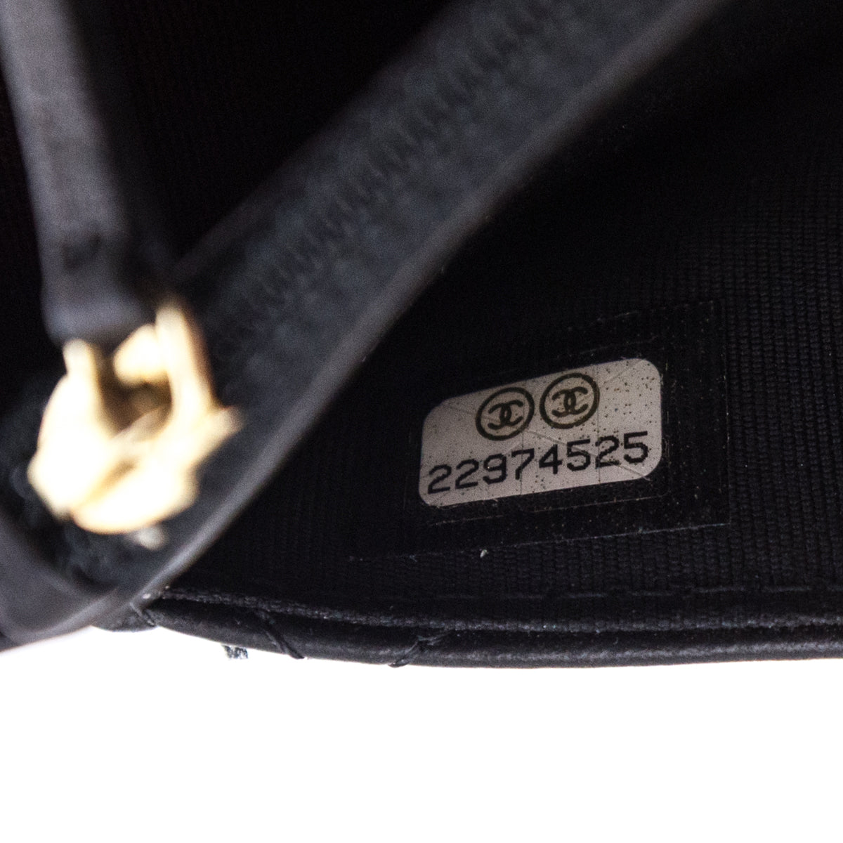 Chanel Black Quilted Lambskin Classic Wallet On Chain