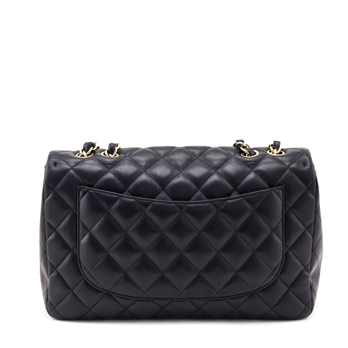 Chanel Black Quilted Lambskin Jumbo Single Flap Bag - Love that Bag etc - Preowned Authentic Designer Handbags & Preloved Fashions