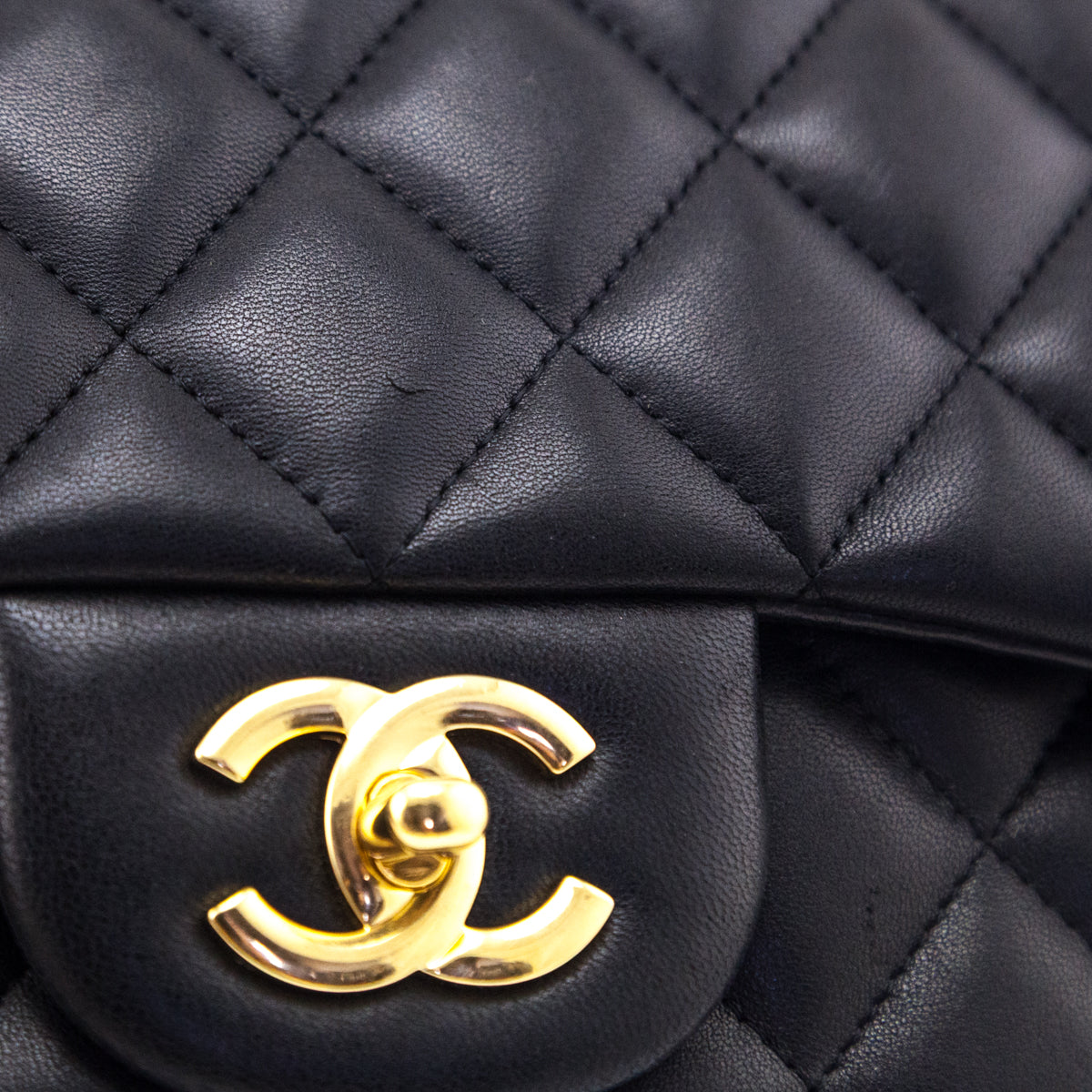 Chanel Black Quilted Lambskin Jumbo Single Flap Bag - Love that Bag etc - Preowned Authentic Designer Handbags & Preloved Fashions