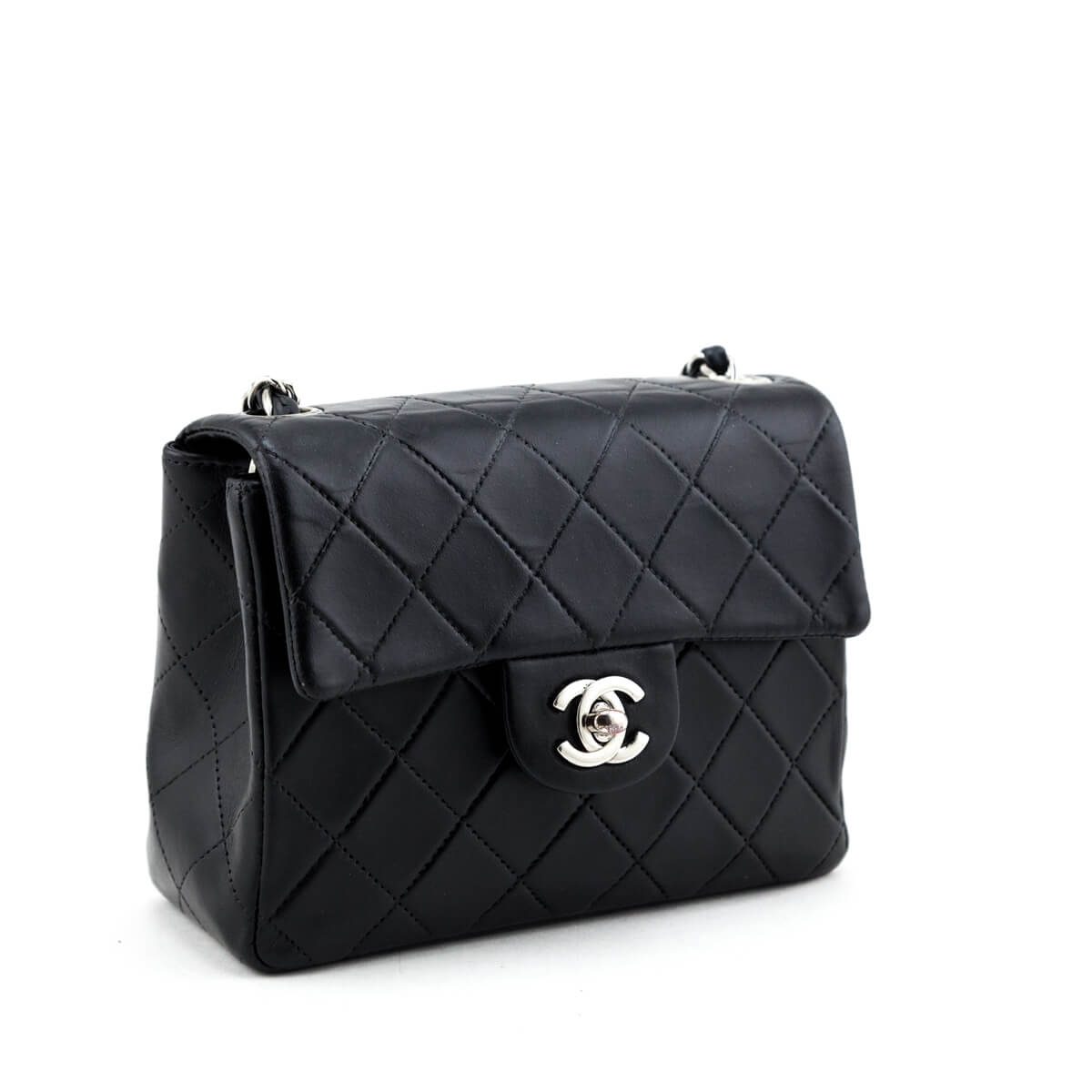 Chanel Calfskin Small Gabrielle White Black Bag (Preloved)