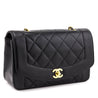 Chanel Black Quilted Lambskin Vintage Small Diana Flap Bag - Love that Bag etc - Preowned Authentic Designer Handbags & Preloved Fashions
