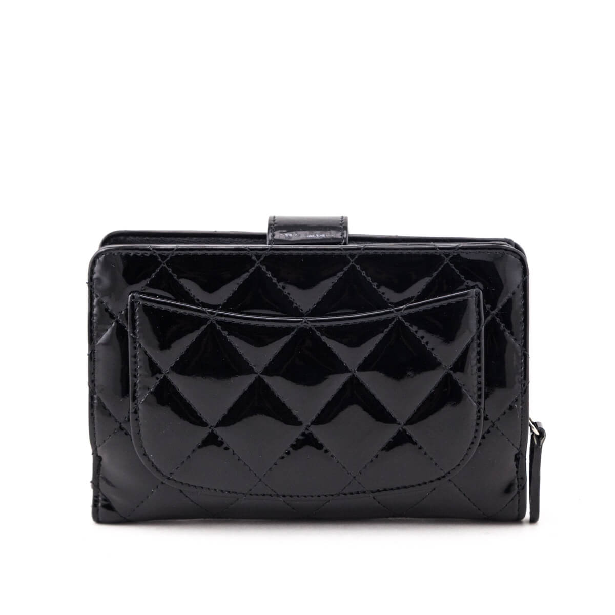Chanel Black Quilted Patent CC French Wallet - Love that Bag etc - Preowned Authentic Designer Handbags & Preloved Fashions