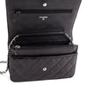Chanel Black Quilted Patent Wallet On Chain - Love that Bag etc - Preowned Authentic Designer Handbags & Preloved Fashions