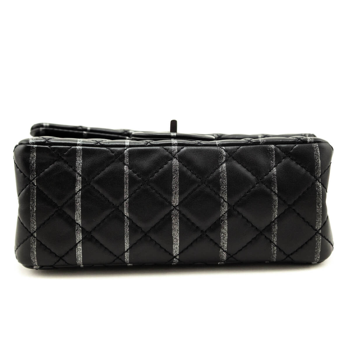 Chanel Black Striped Quilted Lambskin Mini Reissue Flap Bag - Love that Bag etc - Preowned Authentic Designer Handbags & Preloved Fashions