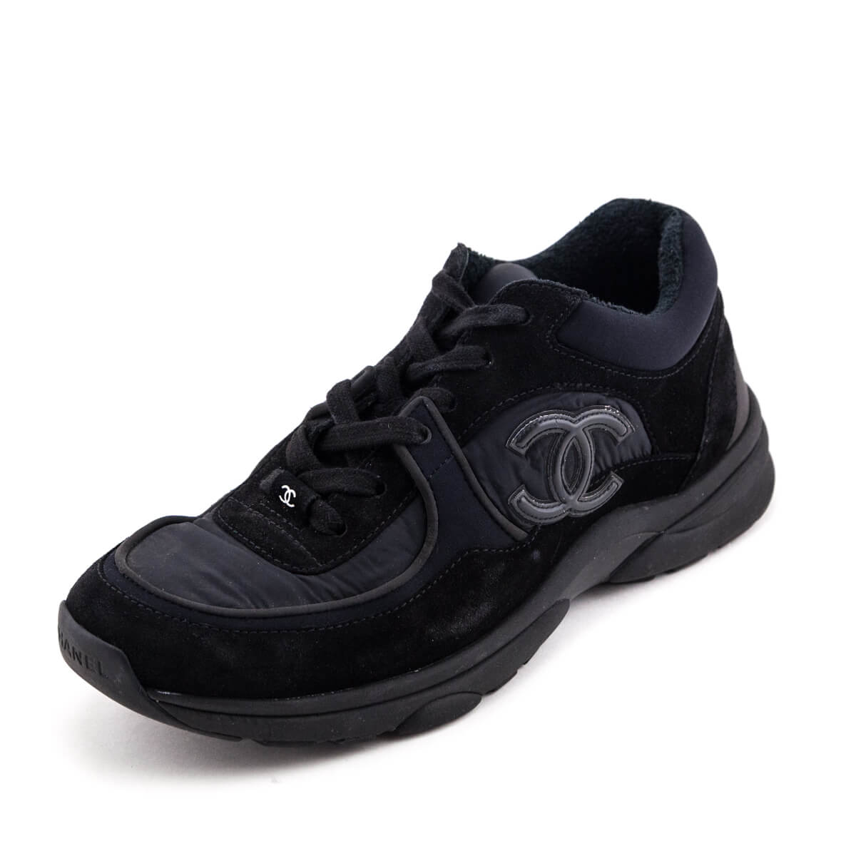 Chanel Black Suede CC Sneakers Size US 10 | EU 40 - Love that Bag etc - Preowned Authentic Designer Handbags & Preloved Fashions