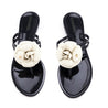 Chanel Black & Ivory Camellia Jelly Sandals Size US 8 | EU 38 - Love that Bag etc - Preowned Authentic Designer Handbags & Preloved Fashions