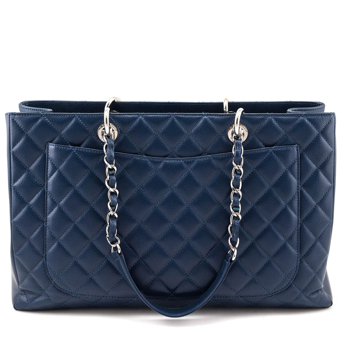 Chanel Blue Caviar Quilted XL Grand Shopping Tote - Love that Bag etc - Preowned Authentic Designer Handbags & Preloved Fashions