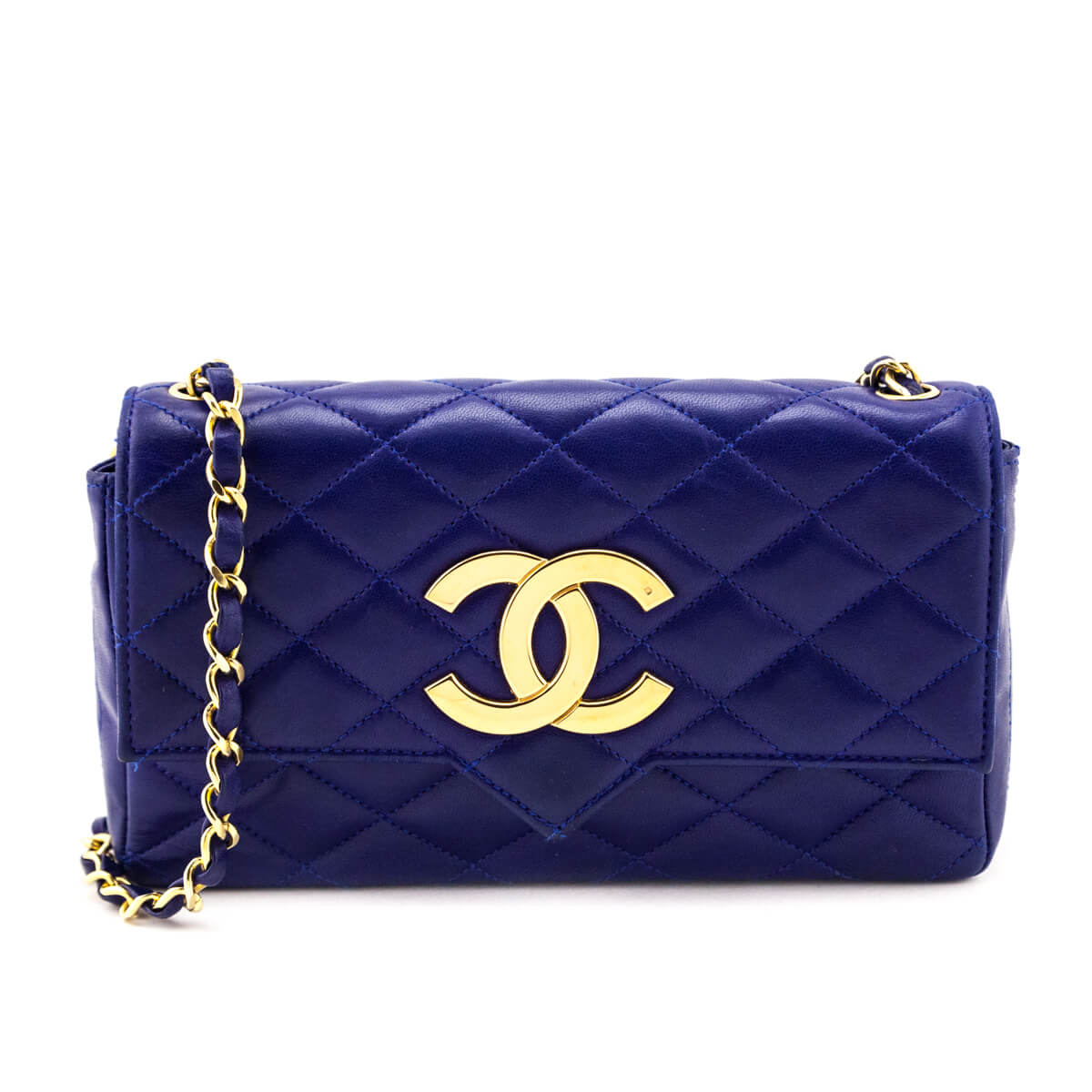 Chanel Quilted Patent Leather Shoulder Bag - Wyld Blue