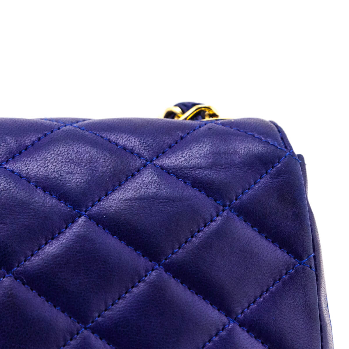Chanel Blue Lambskin Quilted Vintage Pointed Flap Bag - Love that Bag etc - Preowned Authentic Designer Handbags & Preloved Fashions