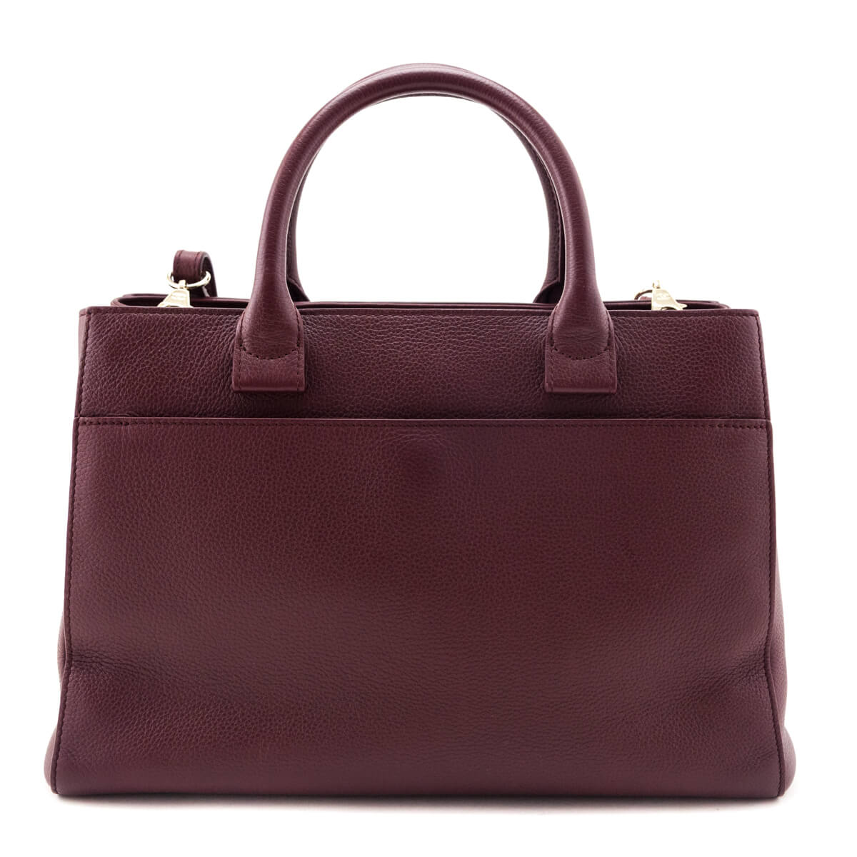 Chanel Burgundy Grained Calfskin Small Neo Executive Shopper Tote - Love that Bag etc - Preowned Authentic Designer Handbags & Preloved Fashions