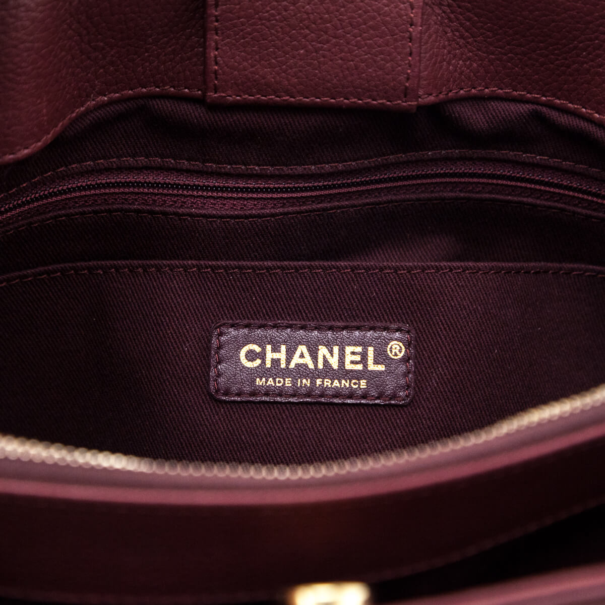 Chanel Burgundy Grained Calfskin Small Neo Executive Shopper Tote - Love that Bag etc - Preowned Authentic Designer Handbags & Preloved Fashions