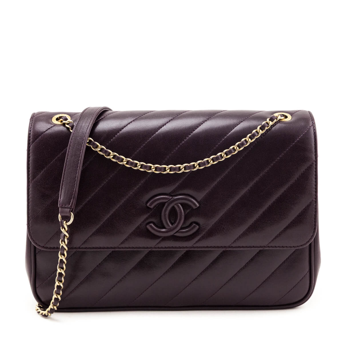 Chanel Burgundy Lambskin Quilted Coco Vintage Jumbo Flap - Love that Bag etc - Preowned Authentic Designer Handbags & Preloved Fashions