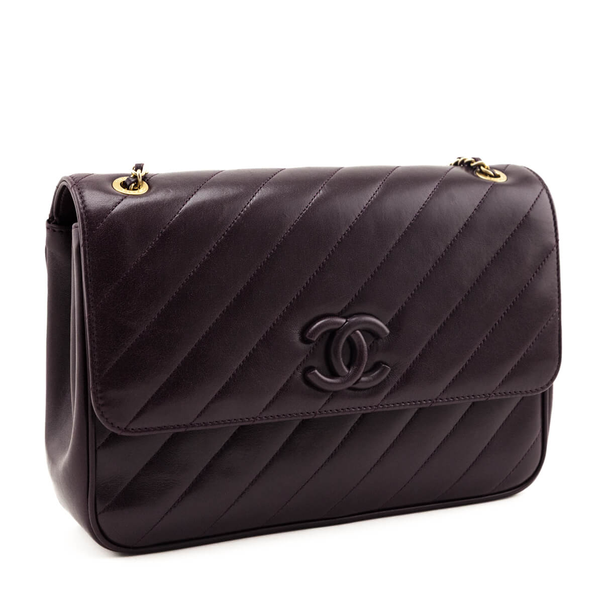 Chanel Burgundy Lambskin Quilted Coco Vintage Jumbo Flap - Love that Bag etc - Preowned Authentic Designer Handbags & Preloved Fashions