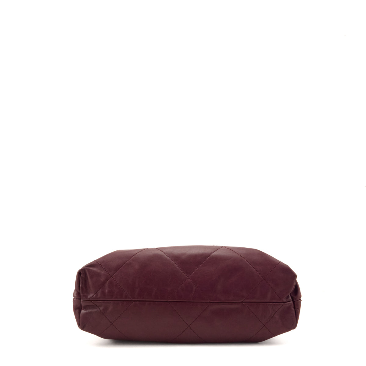 Chanel Burgundy Shiny Calfskin Quilted Small Chanel 22 Hobo