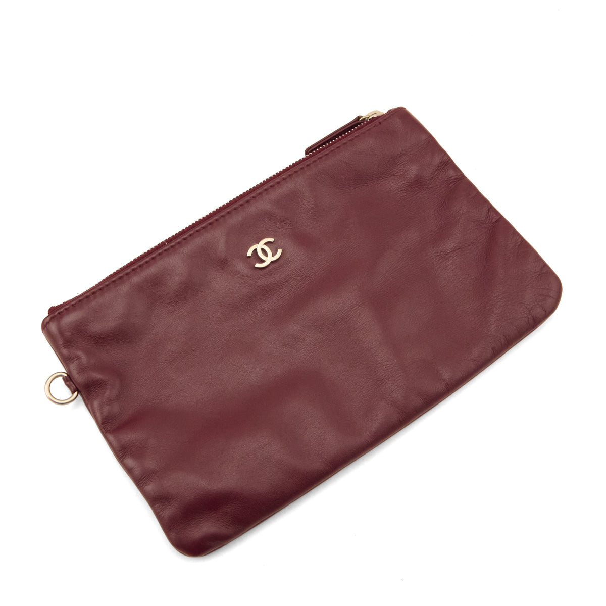 Chanel Burgundy Shiny Calfskin Quilted Small Chanel 22 Hobo
