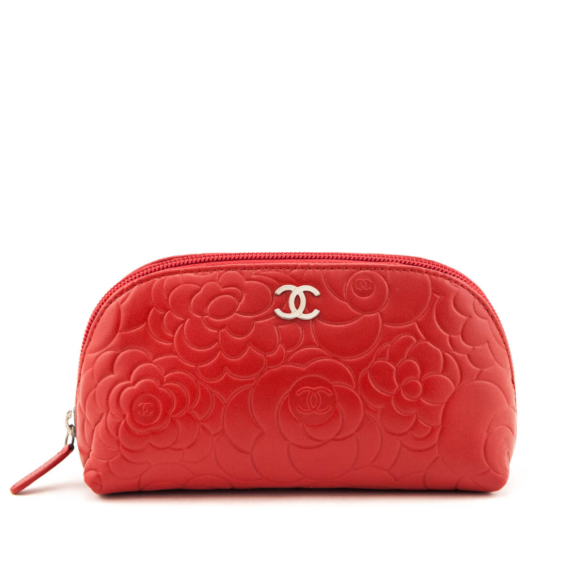Chanel Dark Red Leather Camellia O Case - Love that Bag etc - Preowned Authentic Designer Handbags & Preloved Fashions