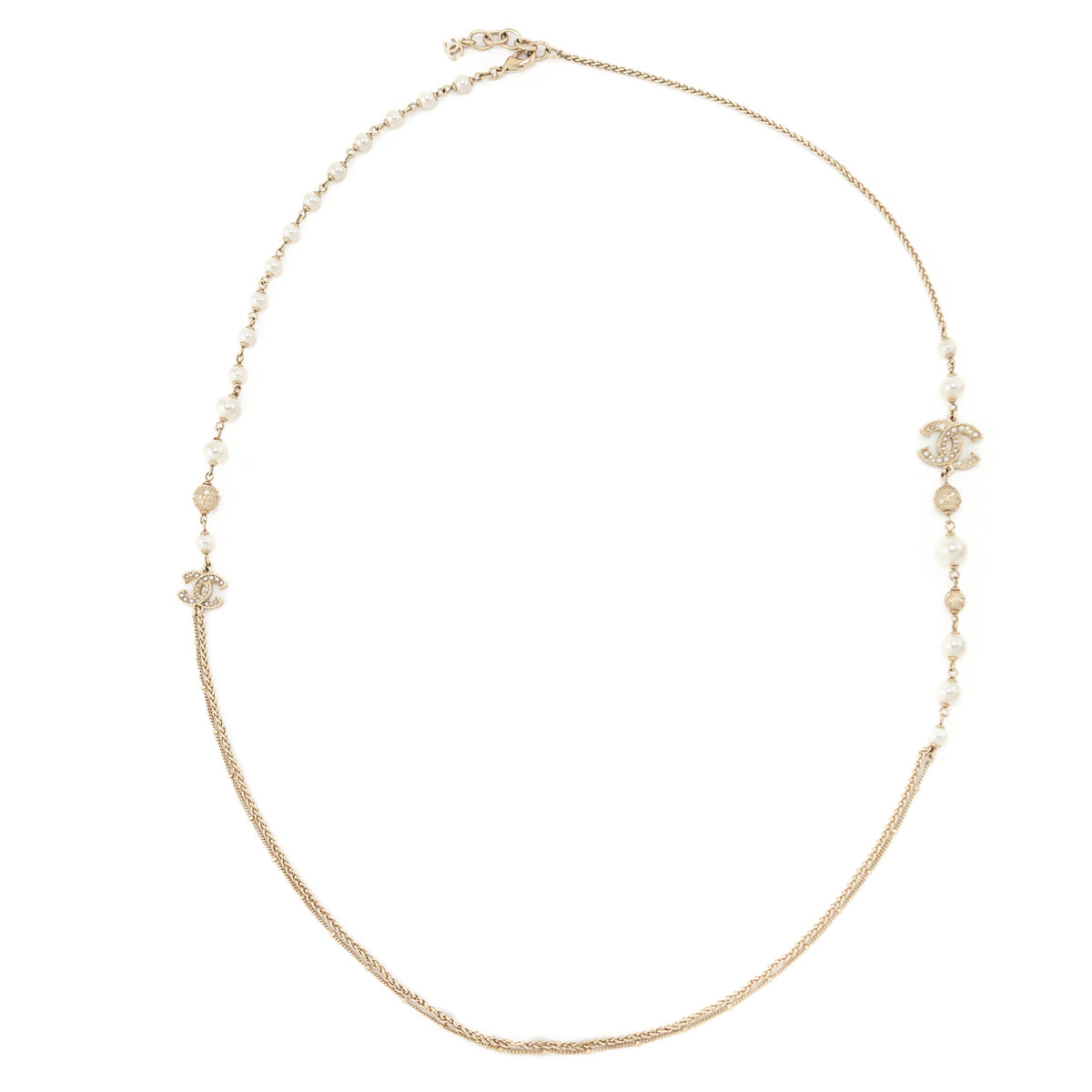 Chanel Faux Pearl Gold-Tone CC Necklace - Love that Bag etc - Preowned Authentic Designer Handbags & Preloved Fashions