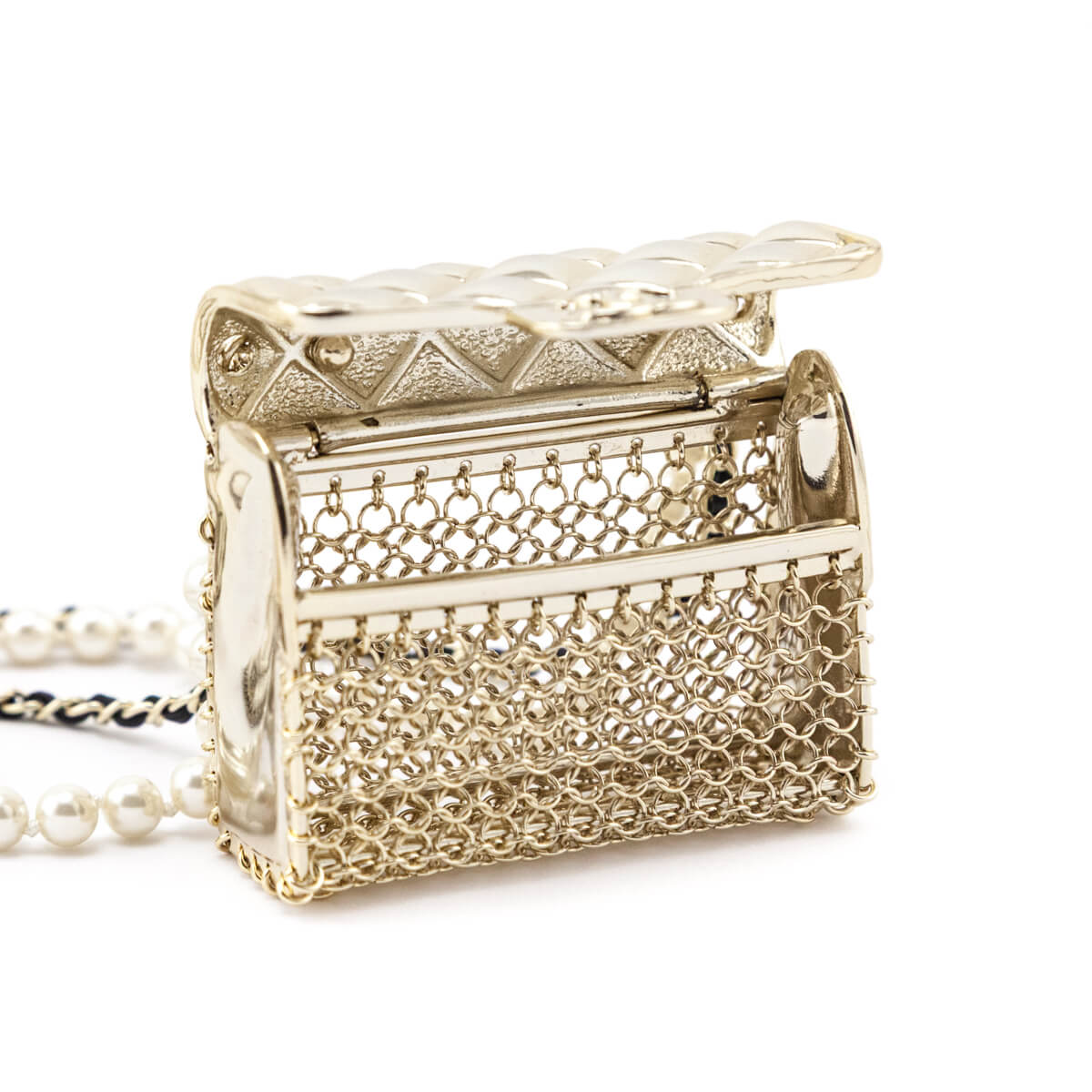 Chanel Gold-Tone & Faux Pearl Chain Flap Bag Long Necklace - Love that Bag etc - Preowned Authentic Designer Handbags & Preloved Fashions