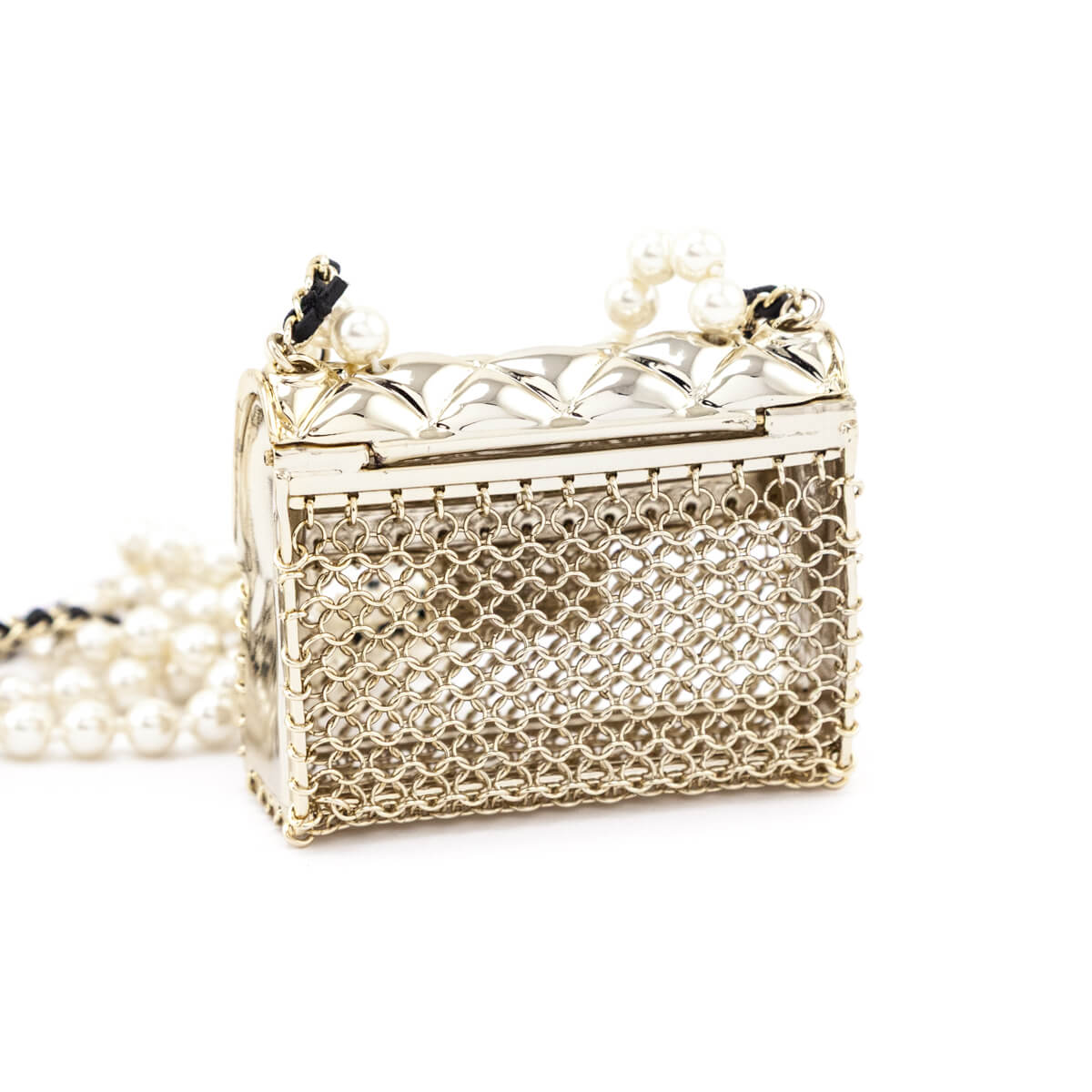 Chanel Gold-Tone & Faux Pearl Chain Flap Bag Long Necklace - Love that Bag etc - Preowned Authentic Designer Handbags & Preloved Fashions