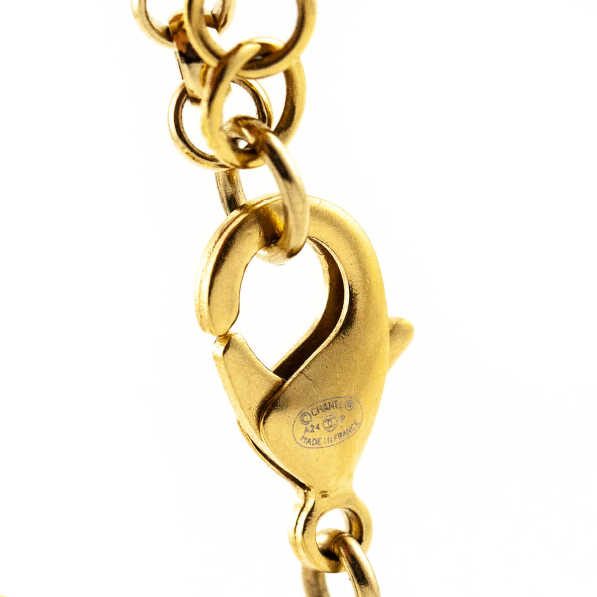 Chanel Gold Strass Heart Charm Link Bracelet - Love that Bag etc - Preowned Authentic Designer Handbags & Preloved Fashions