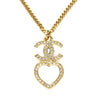 Chanel Gold & Strass CC Heart Pendant Necklace - Love that Bag etc - Preowned Authentic Designer Handbags & Preloved Fashions