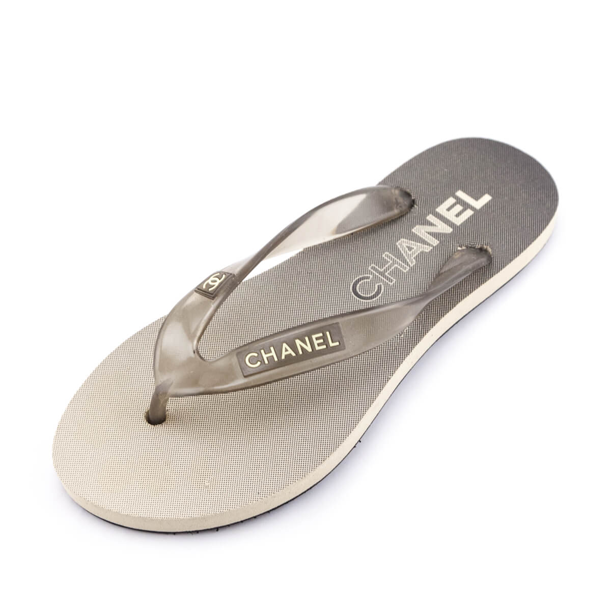 Chanel Gray Ombre Rubber Beach Flip Flops Size US 7 | EU 37 - Love that Bag etc - Preowned Authentic Designer Handbags & Preloved Fashions