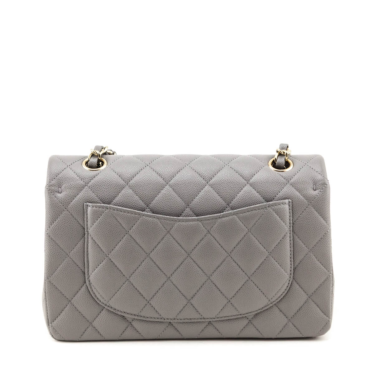 Chanel Grey Caviar Quilted Small Double Flap Bag - Love that Bag etc - Preowned Authentic Designer Handbags & Preloved Fashions