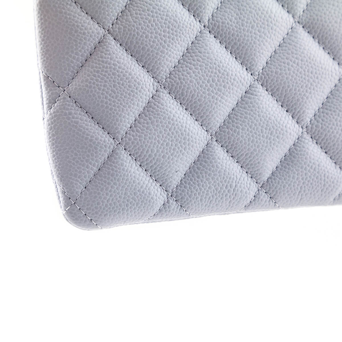 Chanel Ice Blue Gray Caviar Quilted Small Pouch - Love that Bag etc - Preowned Authentic Designer Handbags & Preloved Fashions