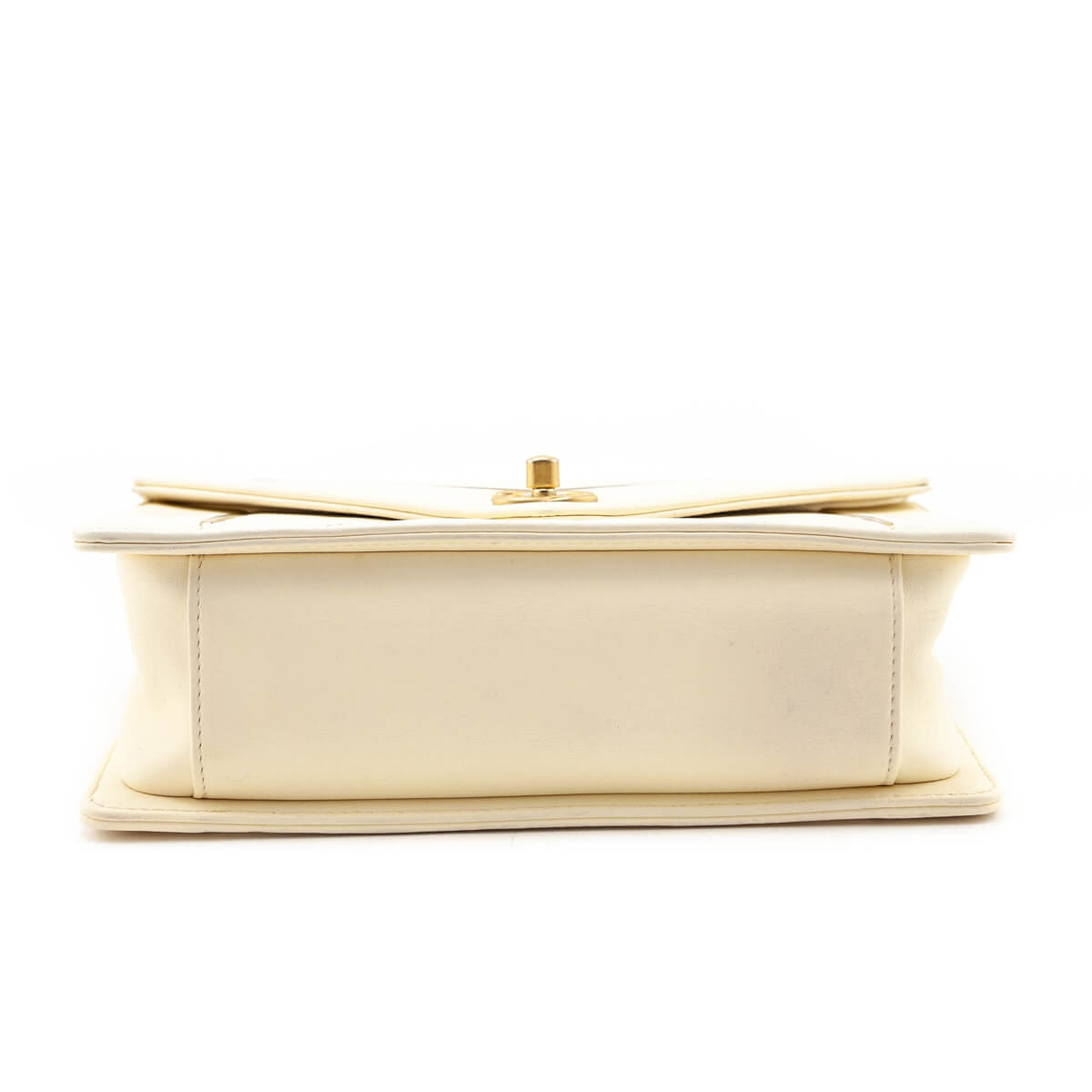Chanel Ivory Lambskin Reversed Chevron Quilted Flap Bag - Love that Bag etc - Preowned Authentic Designer Handbags & Preloved Fashions