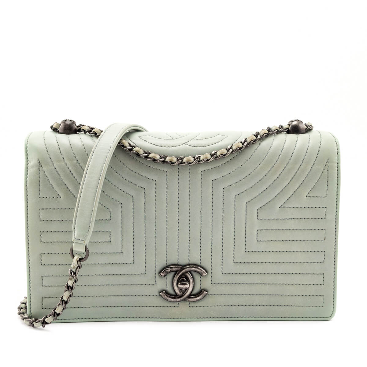 Chanel Jade Calfskin Quilted Small Korean Garden Flap Bag - Love that Bag etc - Preowned Authentic Designer Handbags & Preloved Fashions