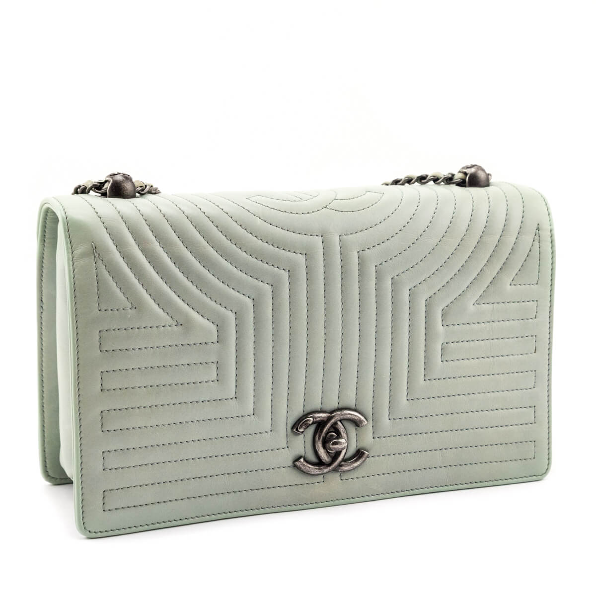 Chanel Jade Calfskin Quilted Small Korean Garden Flap Bag - Love that Bag etc - Preowned Authentic Designer Handbags & Preloved Fashions