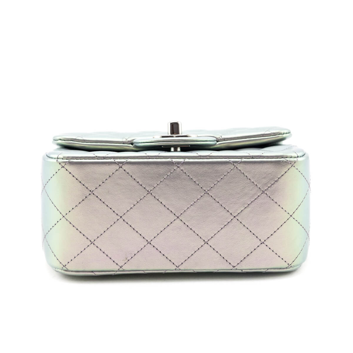 Chanel Light Purple Iridescent Lambskin Quilted Mini Square Flap