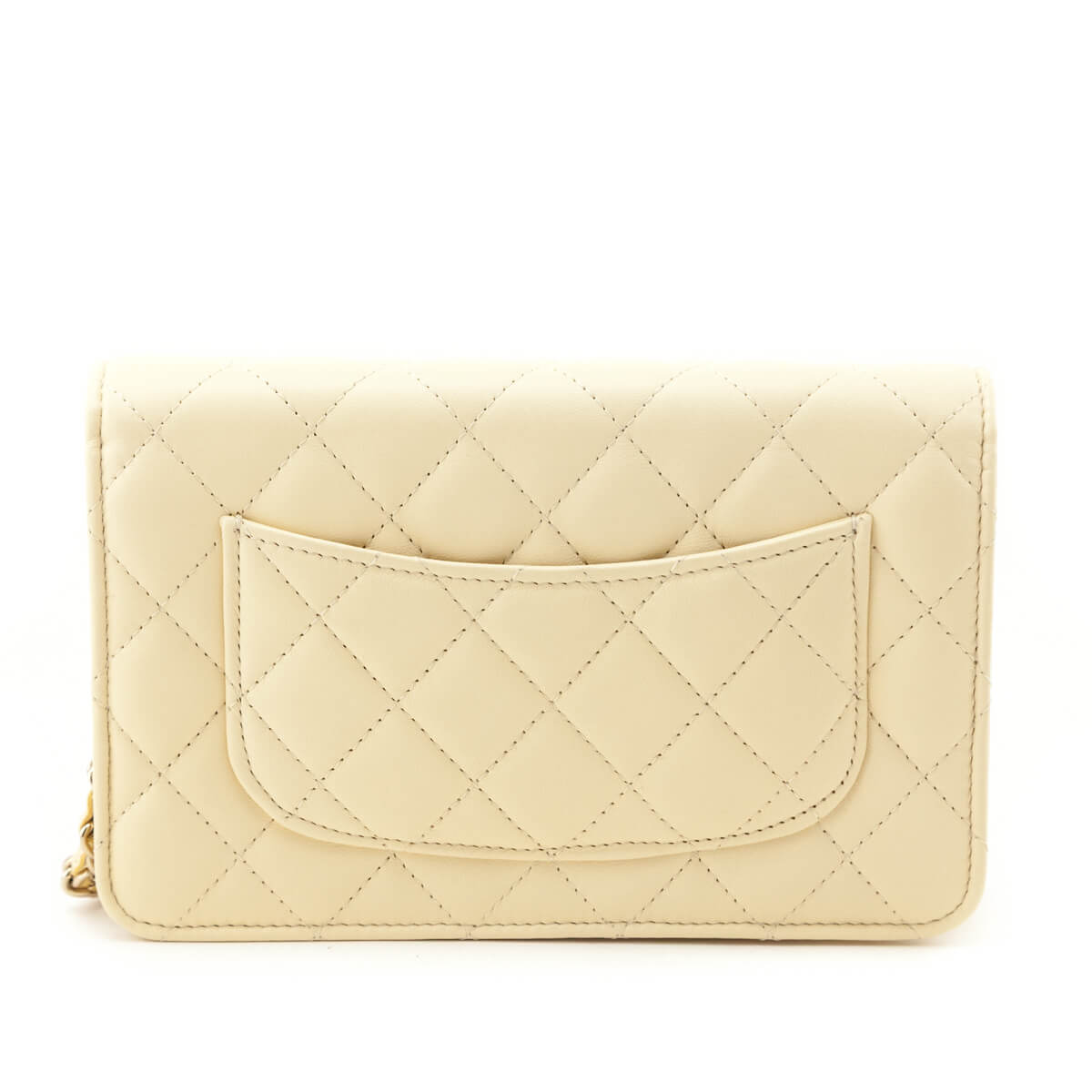 Chanel Light Yellow Lambskin Quilted Wallet On Chain - Love that Bag etc - Preowned Authentic Designer Handbags & Preloved Fashions
