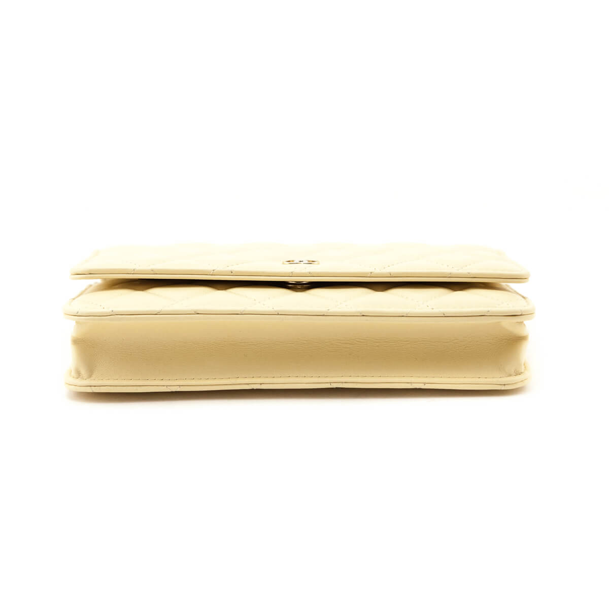 Chanel Light Yellow Lambskin Quilted Wallet On Chain - Love that Bag etc - Preowned Authentic Designer Handbags & Preloved Fashions