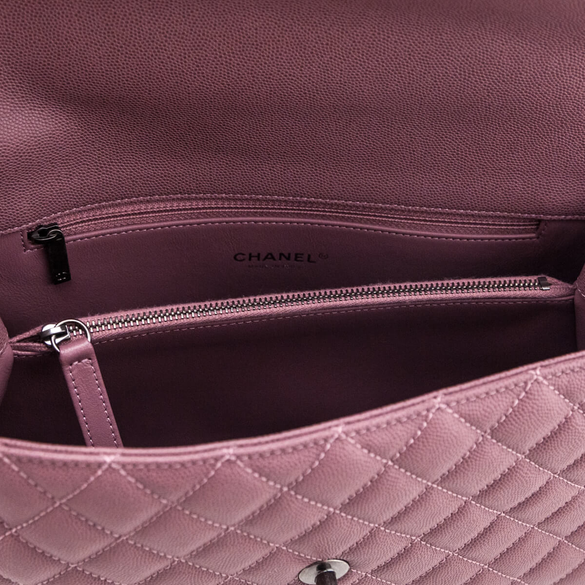 Chanel Mauve Caviar & Lizard Quilted Medium Coco Handle Flap Bag - Love that Bag etc - Preowned Authentic Designer Handbags & Preloved Fashions