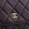 Chanel Dark Mauve Metallic Quilted Lambskin Wallet On Chain - Love that Bag etc - Preowned Authentic Designer Handbags & Preloved Fashions